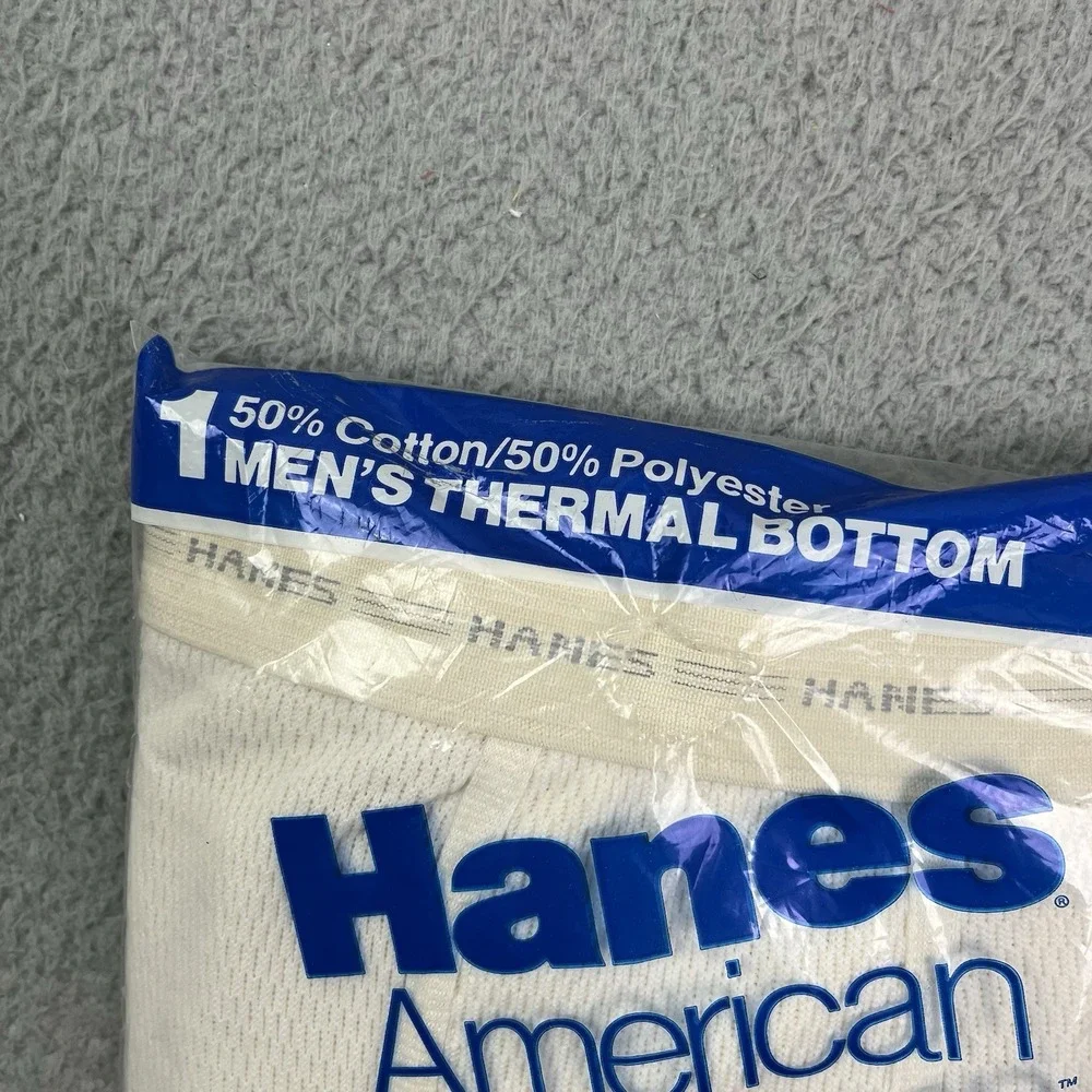 Vintage Hanes Thermal Bottom Long Underwear XL‎ American Sportsman USA 80s
